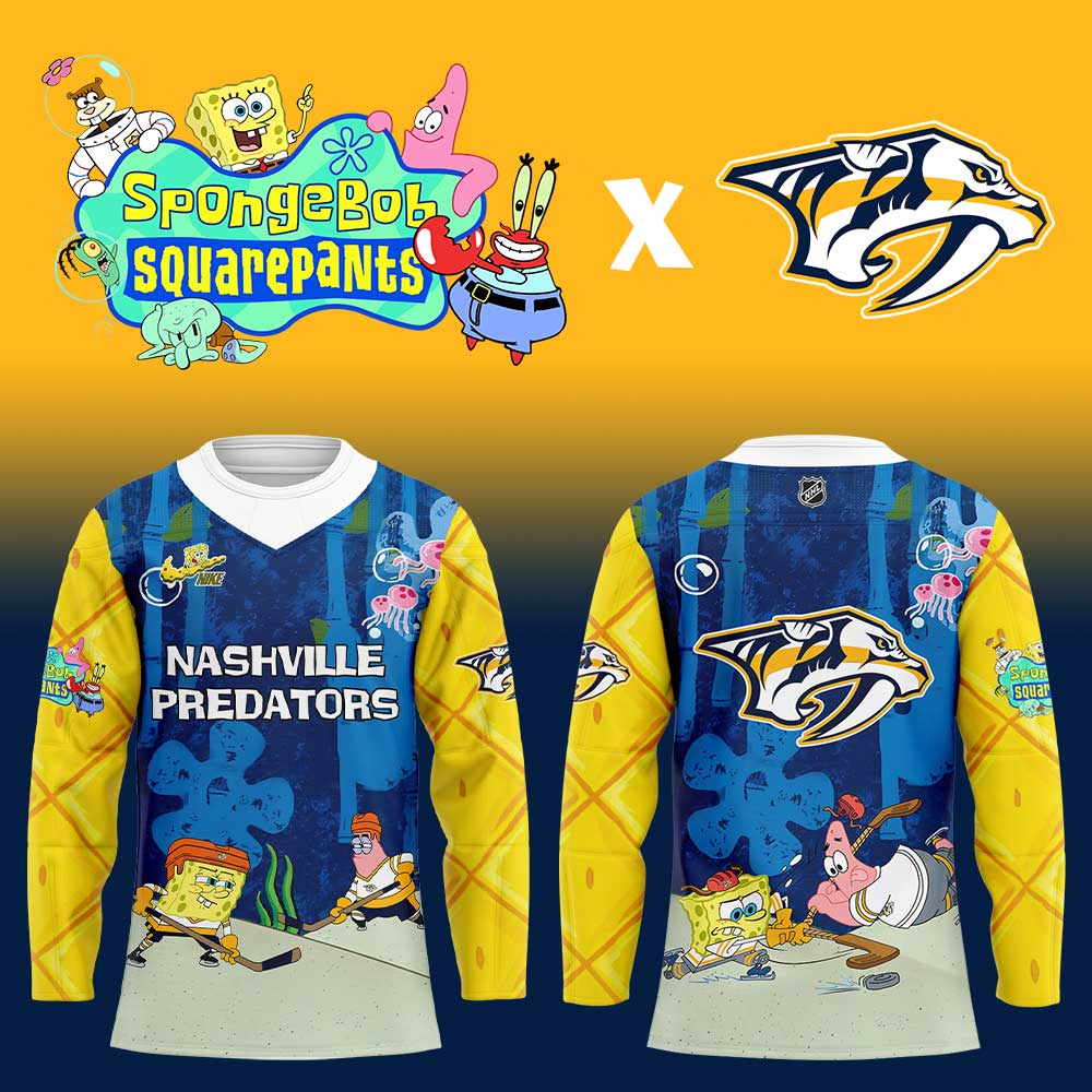 Nashville Predators X Spongebob Squarepants Jersey