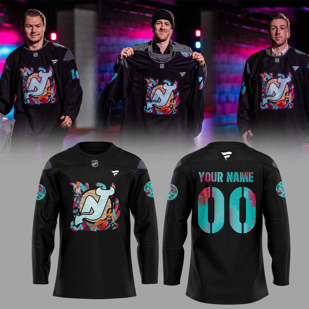New Jersey Devils Black History Celebration Custom Name For Fans Jersey