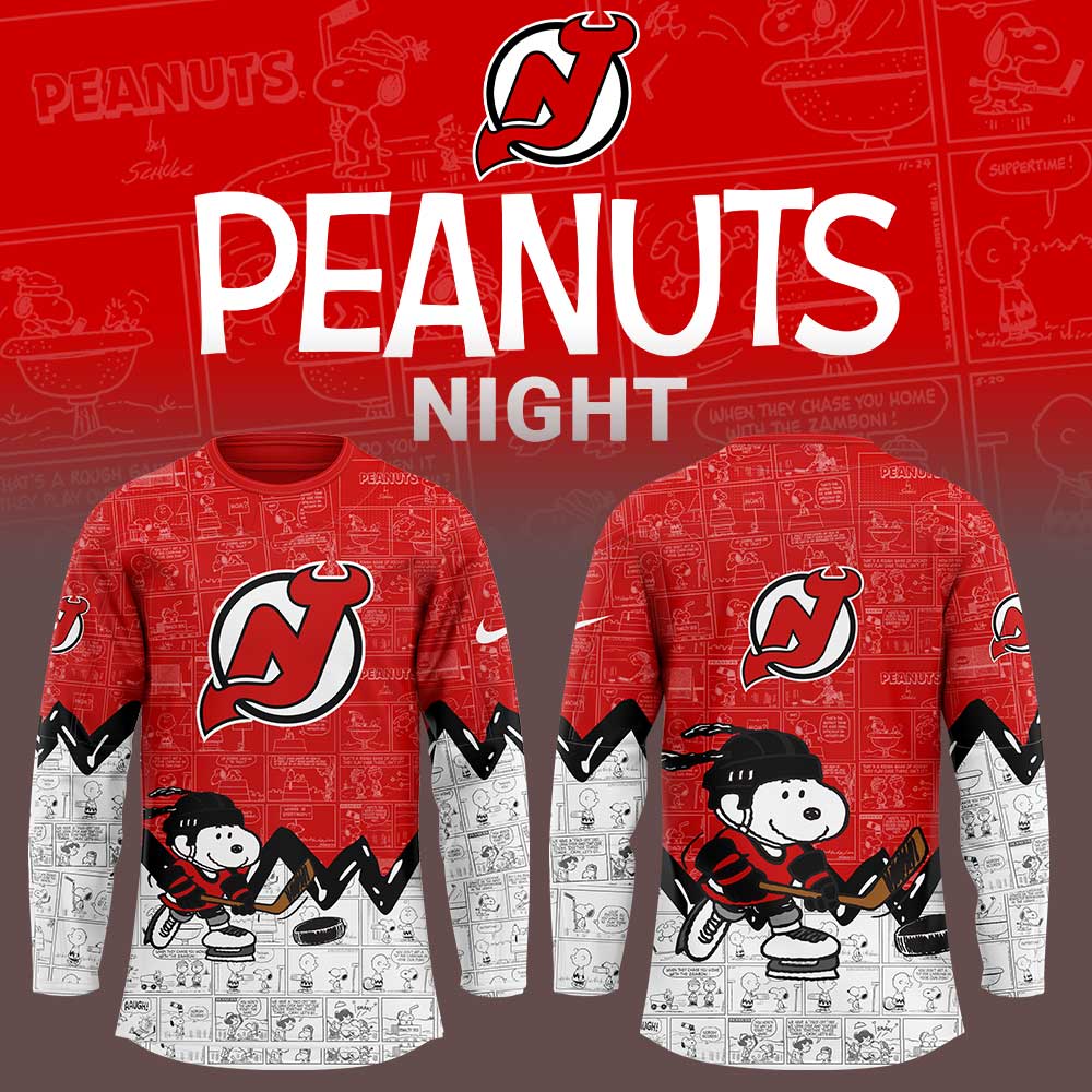 New Jersey Devils Anniversary Of Peanuts Jersey