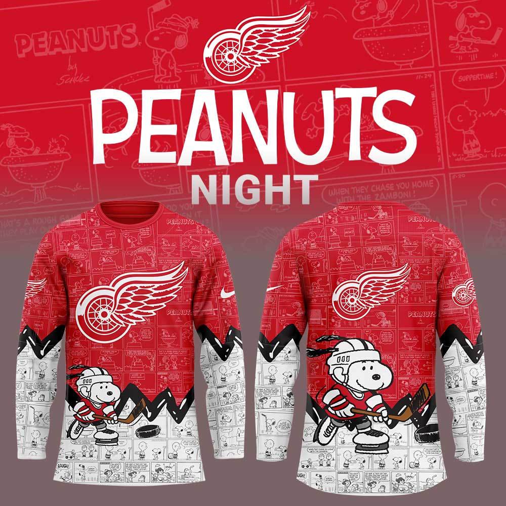 Detroit Red Wings Anniversary Of Peanuts Jersey