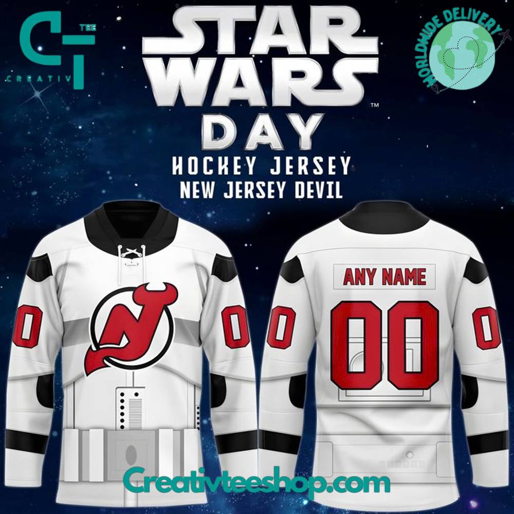 New Jersey Devils X 2025 Star Wars Day Special White Hockey Jersey