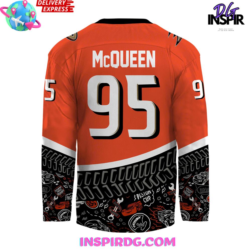 2025 Lightning Mcqueen X Anaheim Ducks Special Hockey Jersey