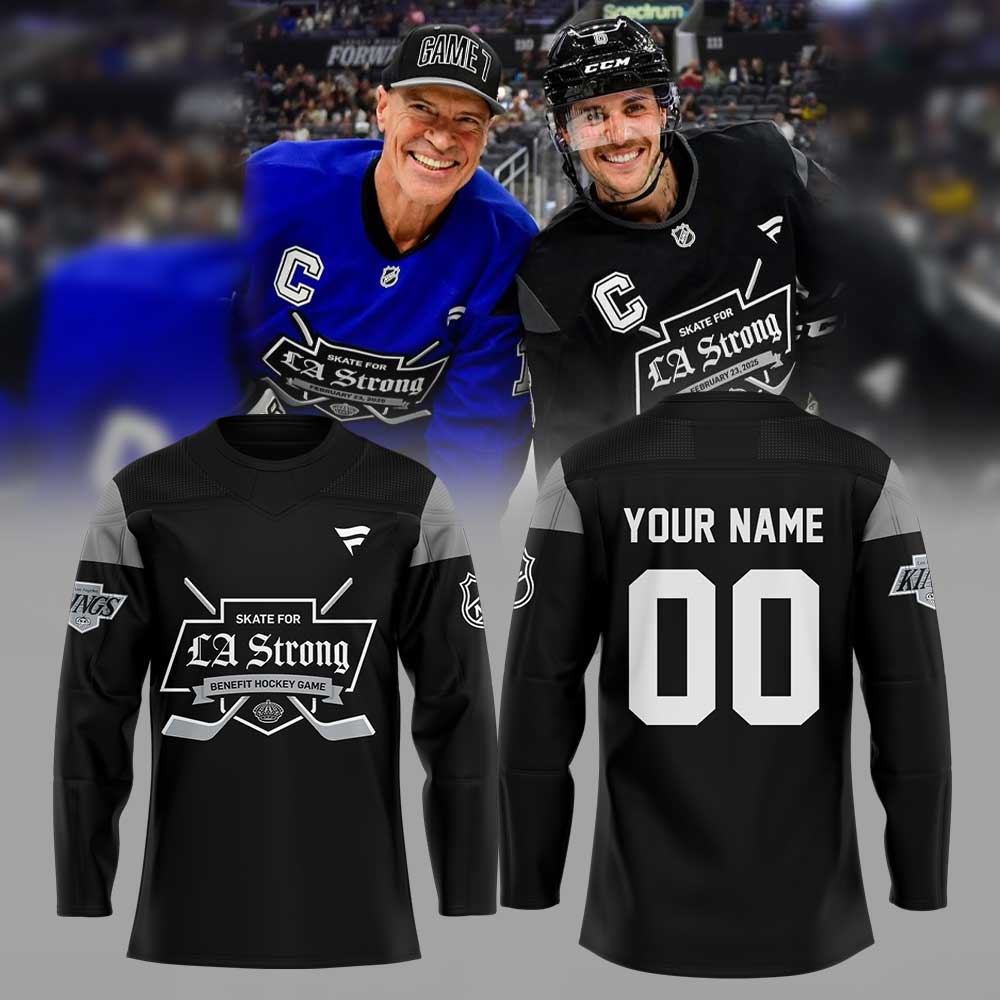 Los Angeles Kings La Strong Black Custom Name, Number For Fans Jersey