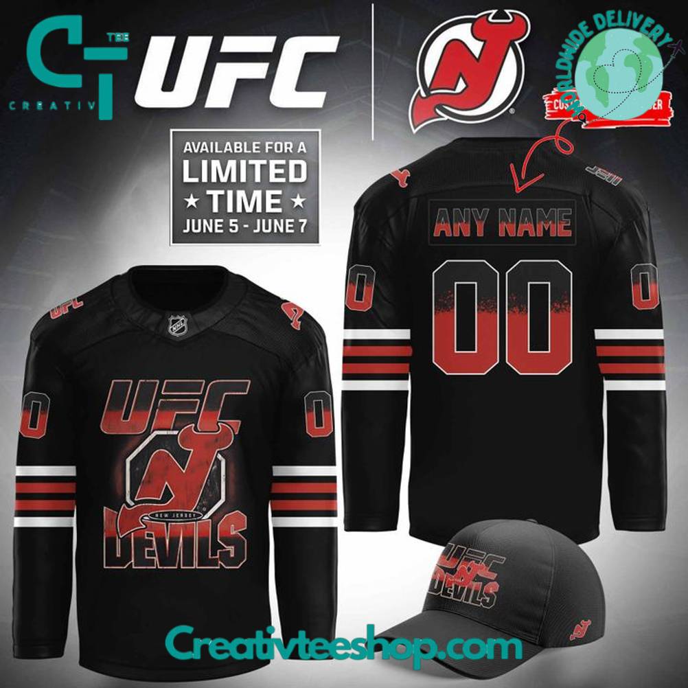 New Jersey Devils X Ufc 2025 Personalized Hockey Jersey