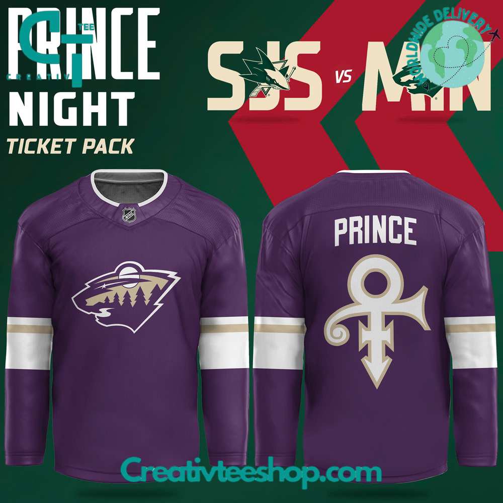 Minnesota Wild X Prince Night Purple Hockey Jersey