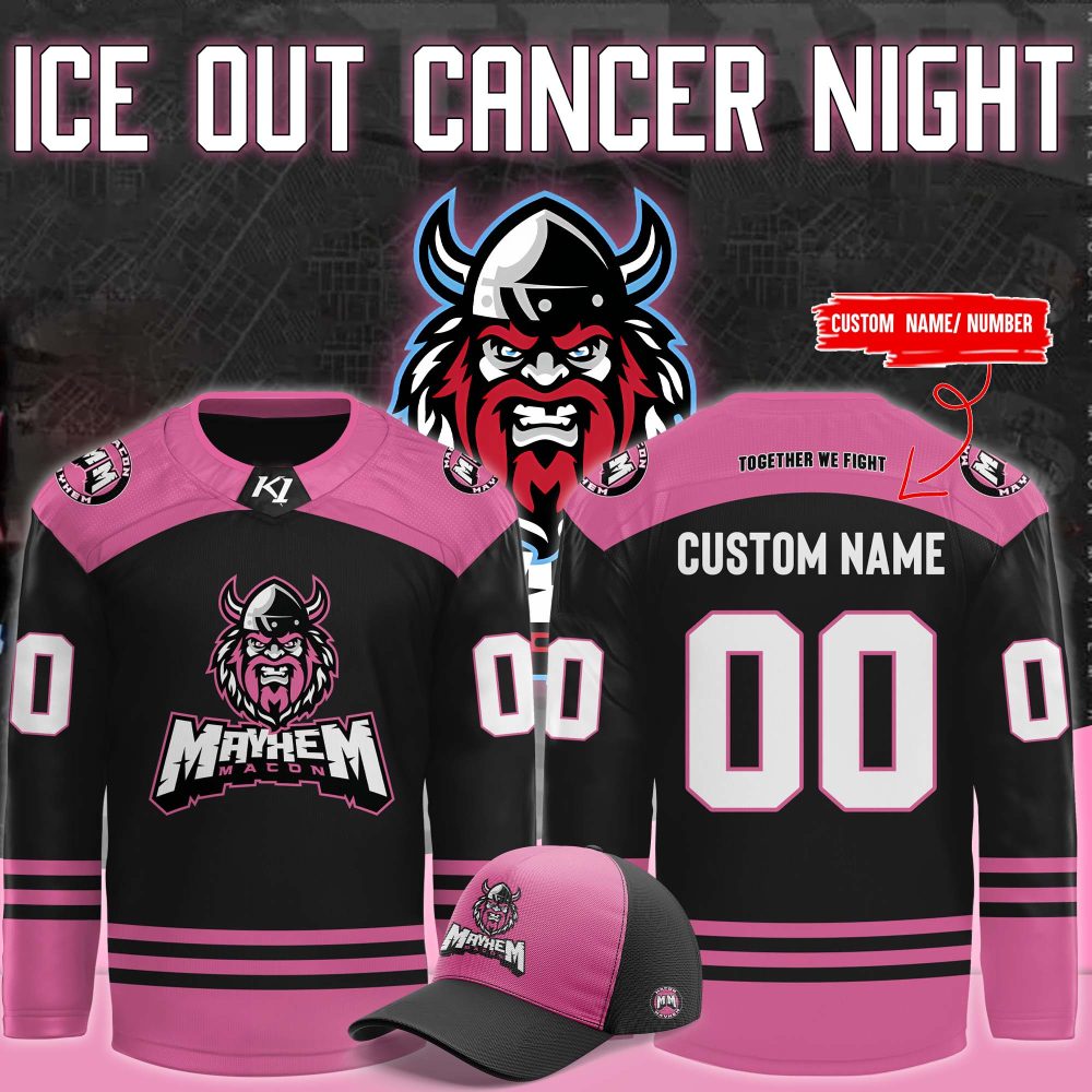 Macon Mayhem X Ice Out Cancer Night Jersey