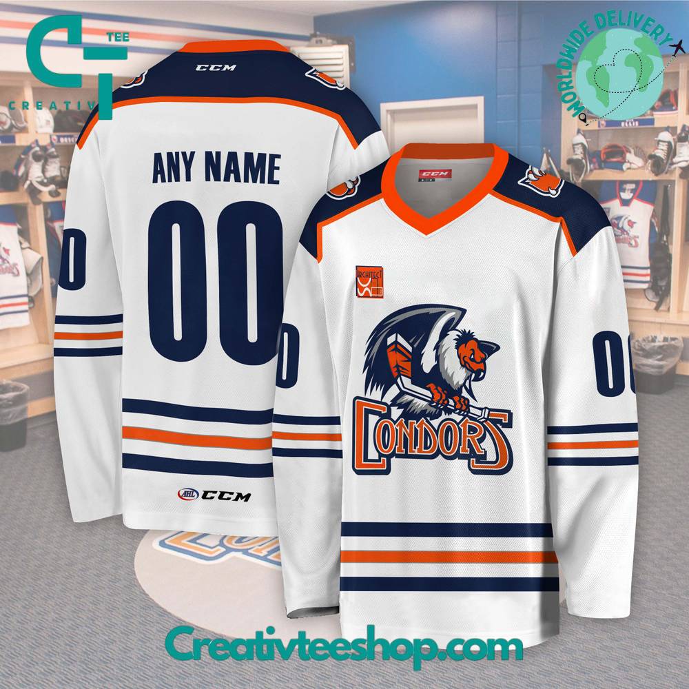 Ahl Bakersfield Condors 2024 White Hockey Jersey