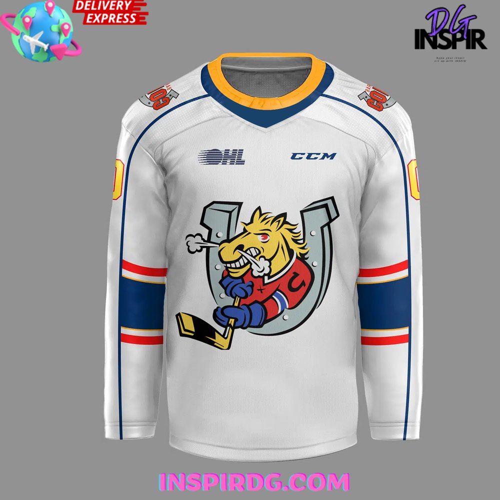 Barrie Colts New Uniform 2024-25 White Hockey Jersey