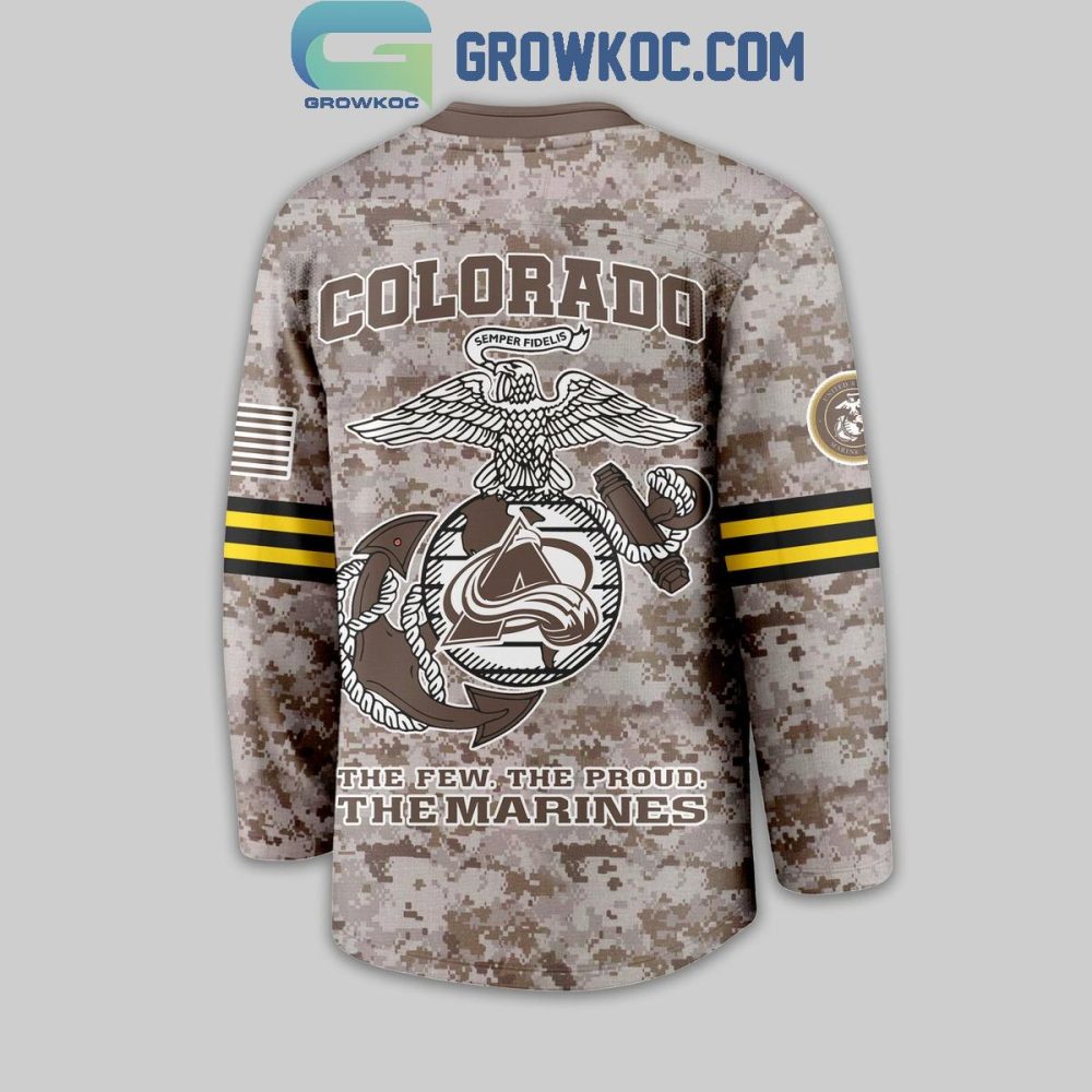 Colorado Avalanche Us Marine Corps Hockey Jersey