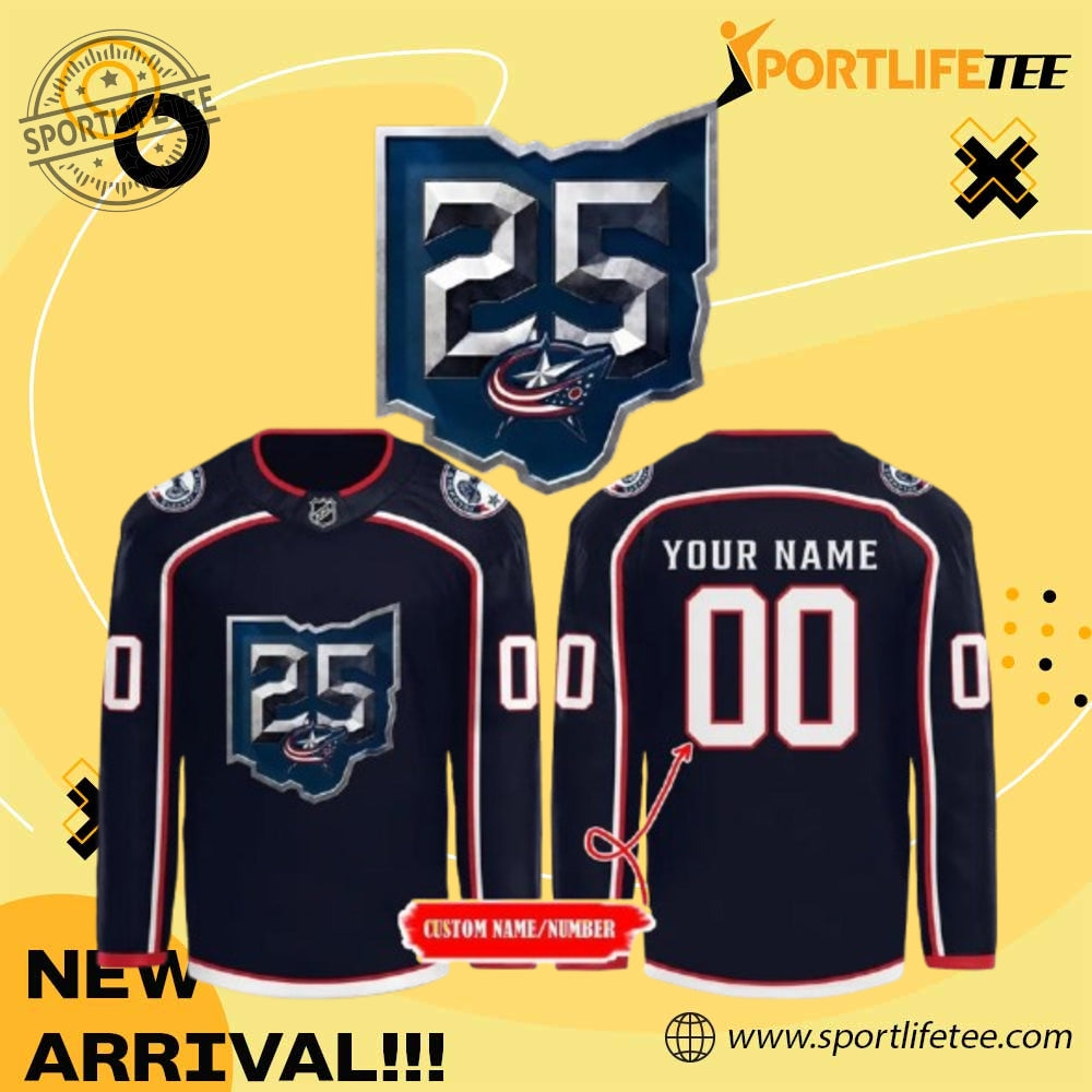 Columbus Blue Jackets 25Th Anniversary Season Limited Edition Hockey Jersey