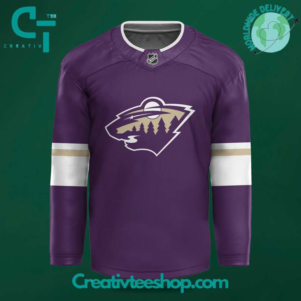 Minnesota Wild X Prince Night Purple Hockey Jersey