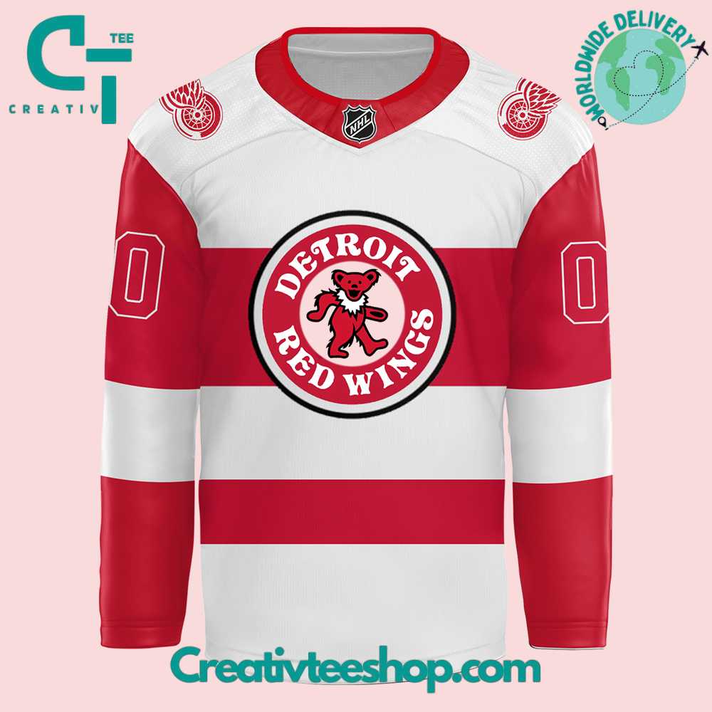 Detroit Red Wings Grateful Dead Night Hockey Jersey