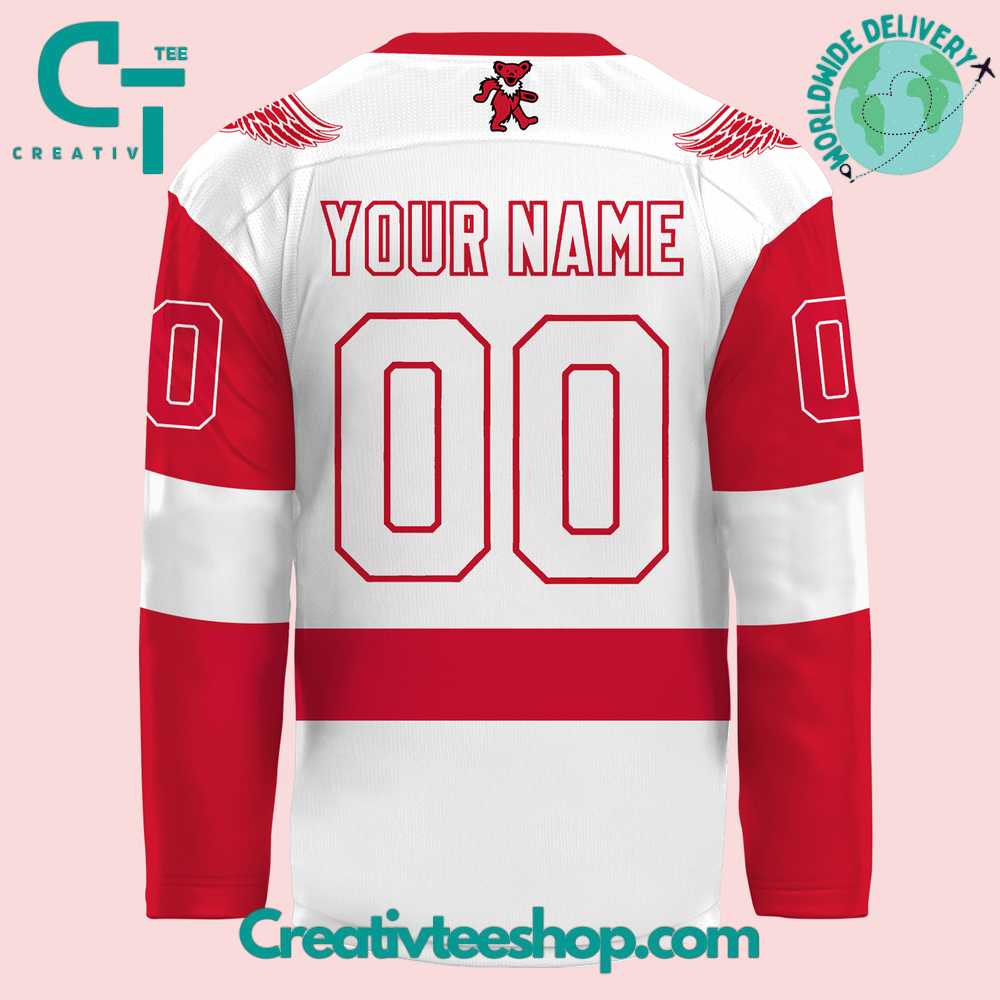 Detroit Red Wings Grateful Dead Night Hockey Jersey