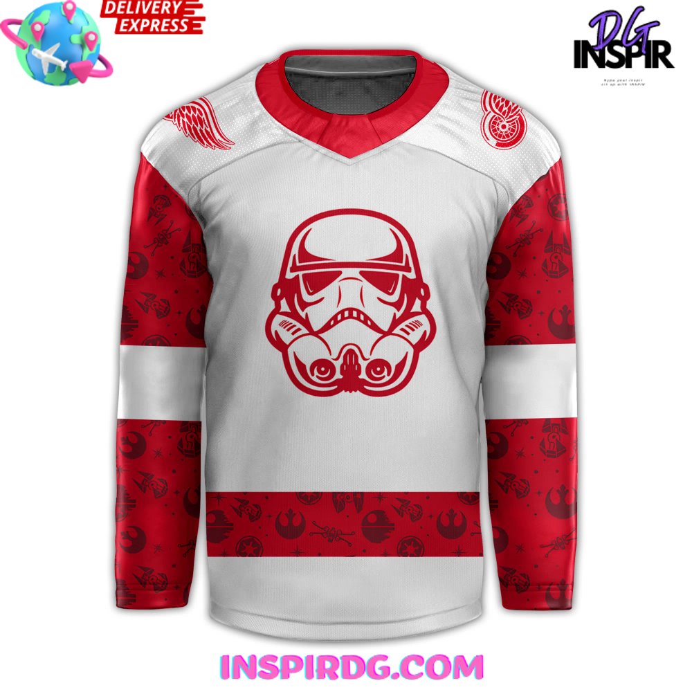 Detroit Red Wings X Star Wars Night 2024 Hockey Jersey