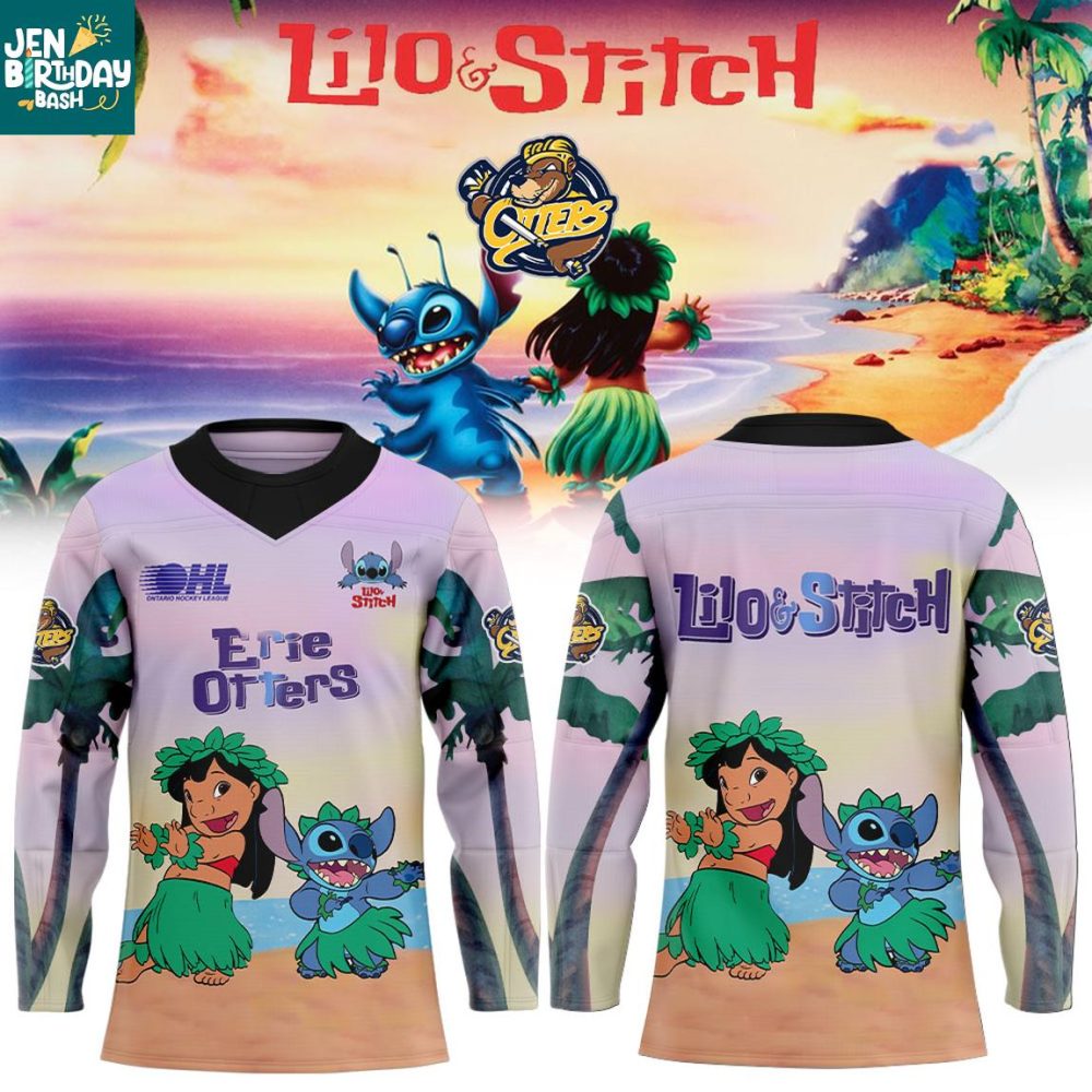 Erie Otters Lilo &amp; Stitch 2025 Hometown Hero Hockey Jersey