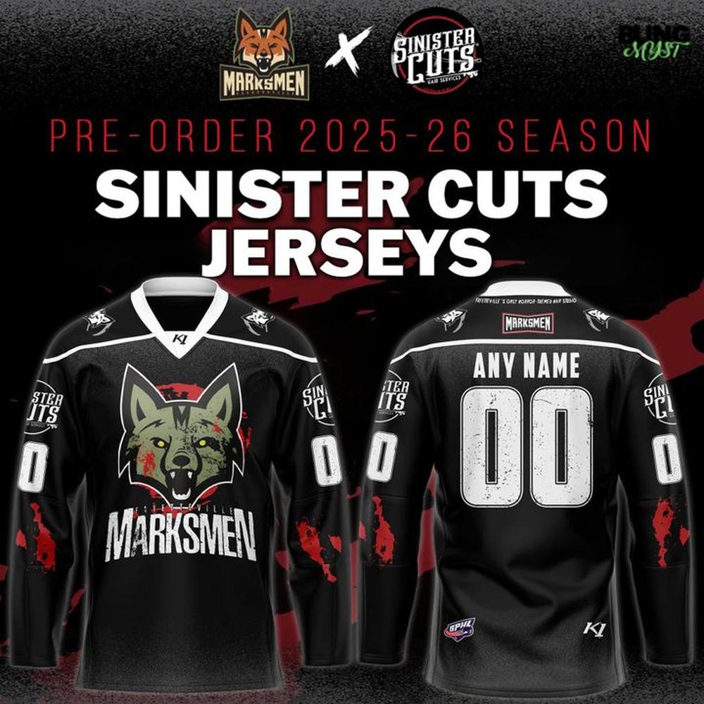 Fayetteville Marksmen Sinister Cuts 2025 Hockey Jersey