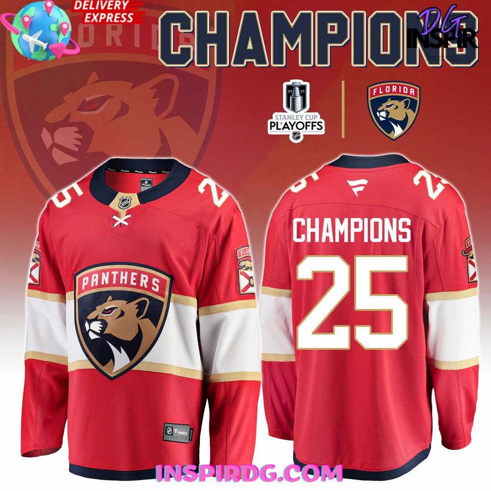 Florida Panthers Nhl Stanley Cup 2025 Hockey Jersey