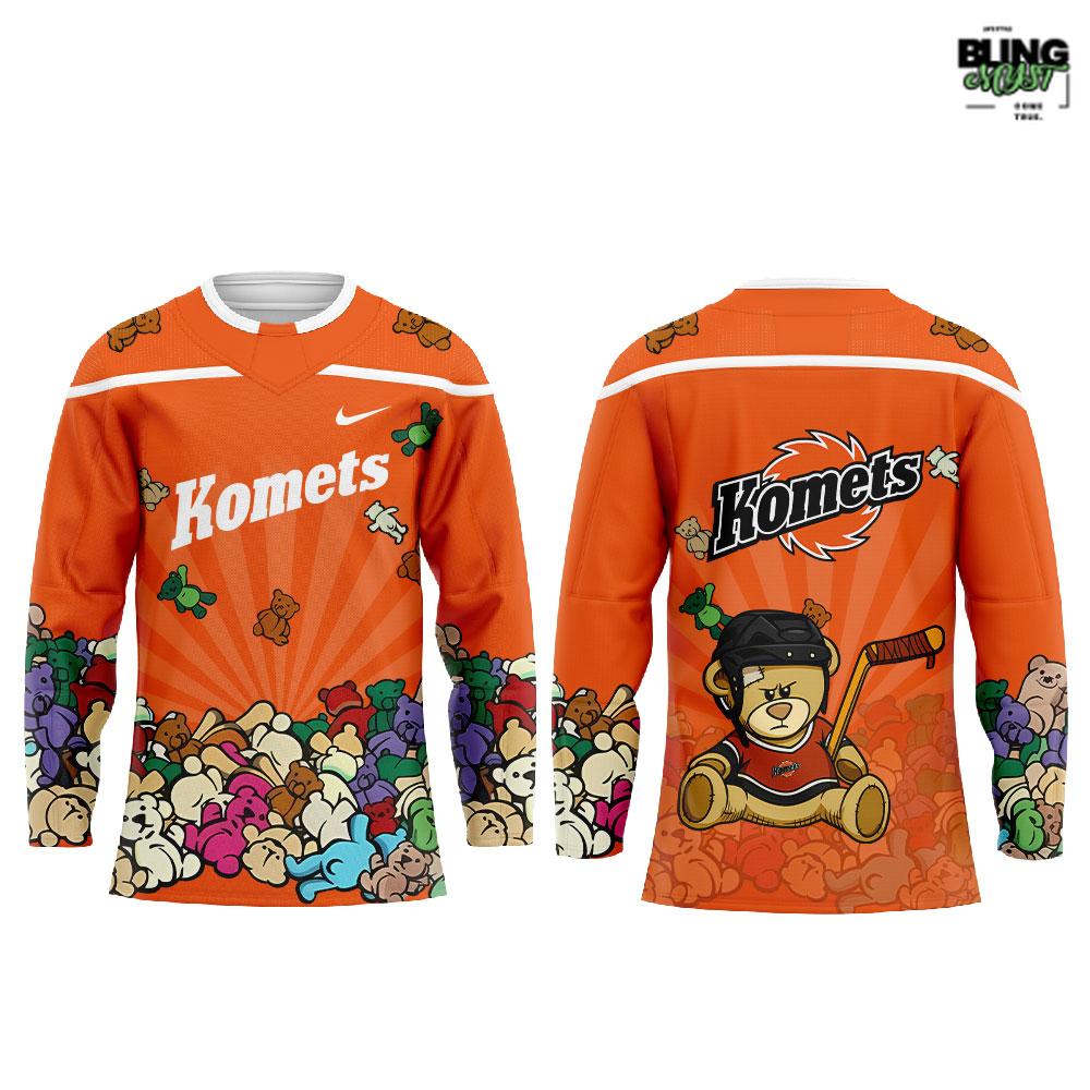 Fort Wayne Komets Teddy Bear Toss Night Edition Hockey Jersey