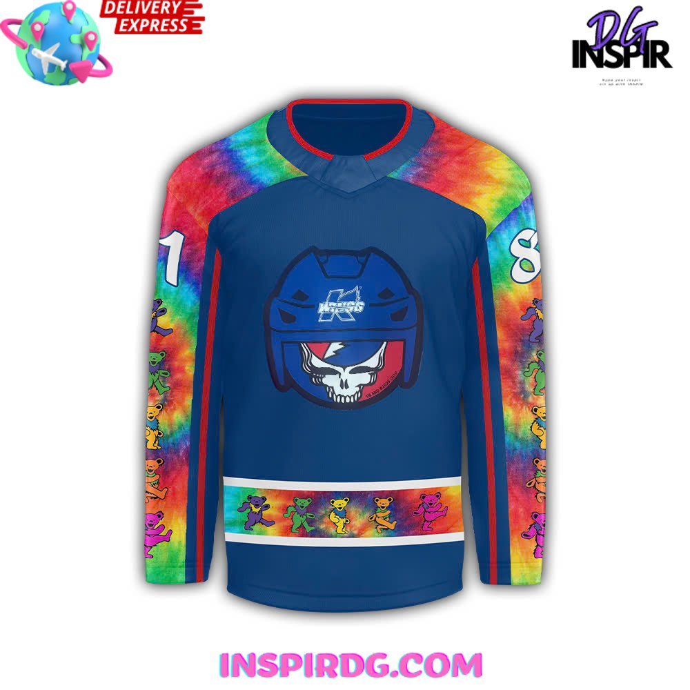 Kalamazoo Wings X Grateful Dead Special Hockey Jersey