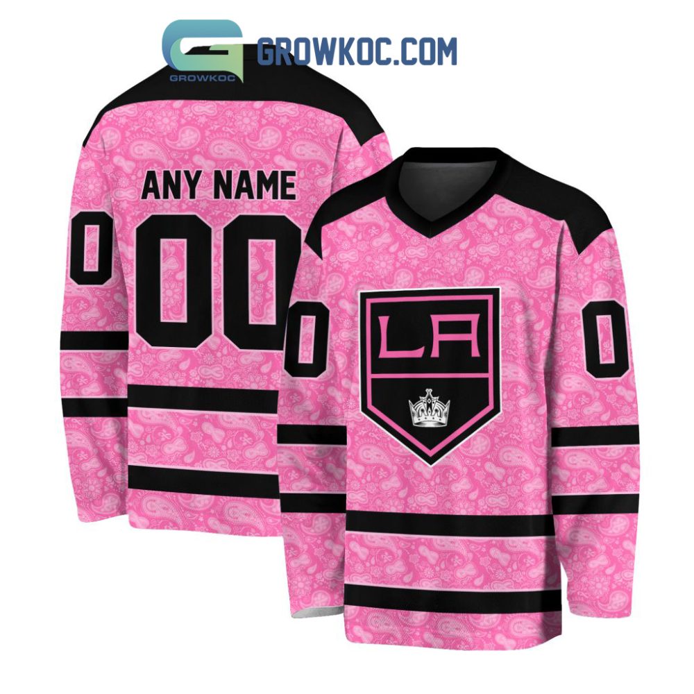 Los Angeles Kings Nhl Special Pink Breast Cancer Hockey Jersey Long Sleeve