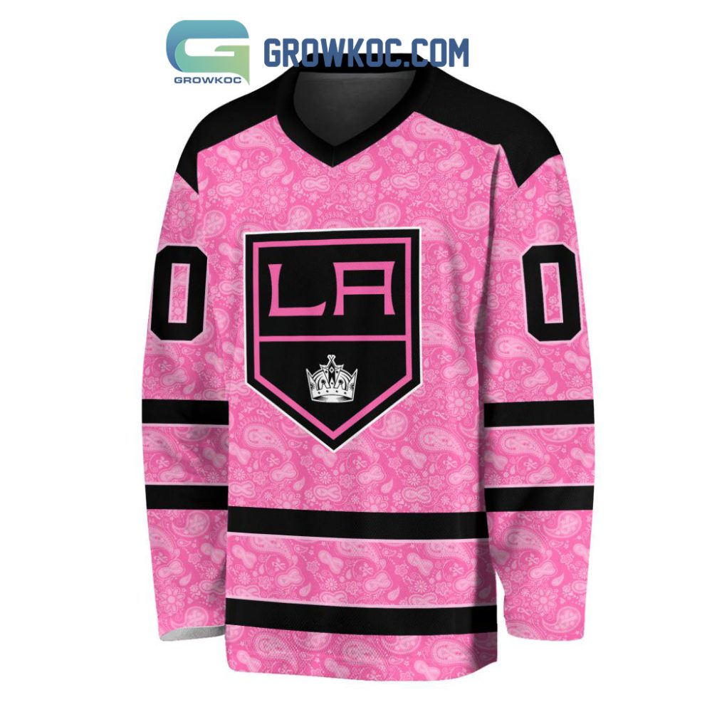 Los Angeles Kings Nhl Special Pink Breast Cancer Hockey Jersey Long Sleeve