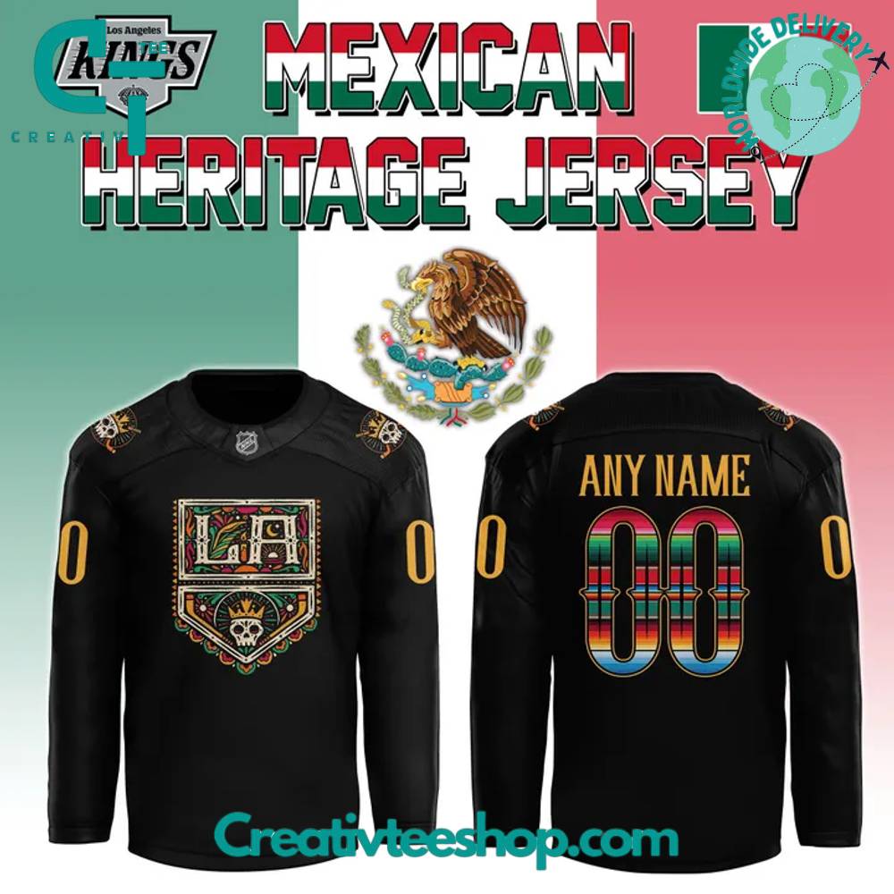 Los Angeles Kings X 2025 Mexican Heritage Night Special Black Hockey Jersey