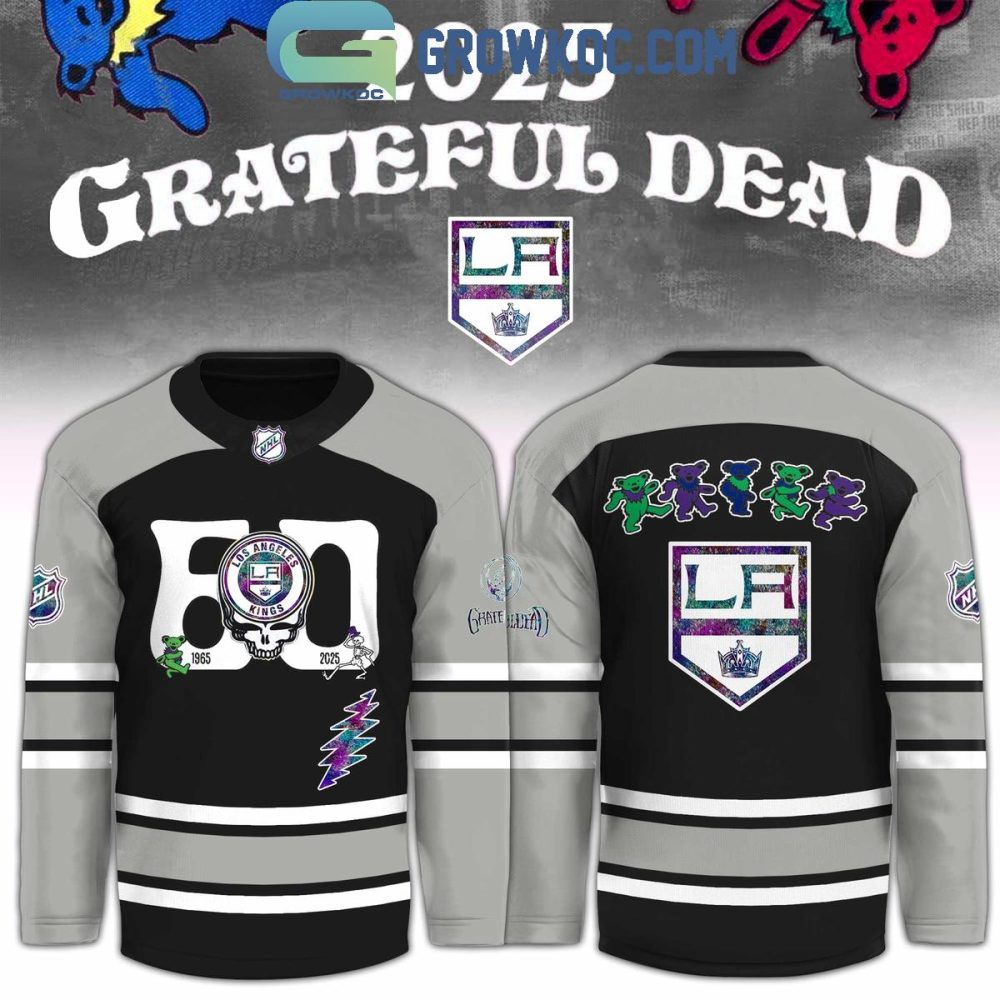 Los Angeles Kings  X Grateful Dead 60 Years Hockey Jersey