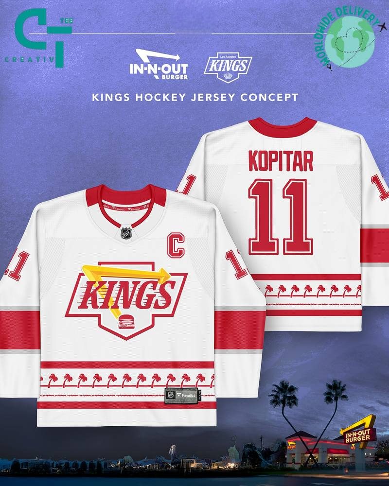 Los Angeles Kings X In-N-Out Burger Special Collab Hockey Jersey