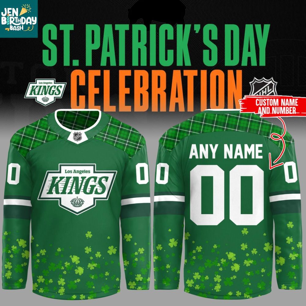 Los Angeles Kings X St. Patrick'S Day 2026 Personalized Hockey Jersey
