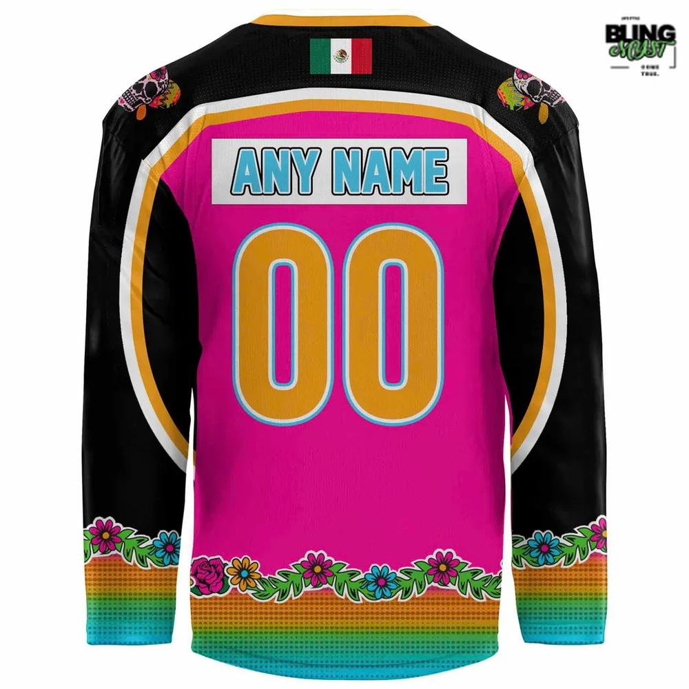 Los Zorros De Fayetteville Dia De Los Muertos 2025 Hockey Jersey