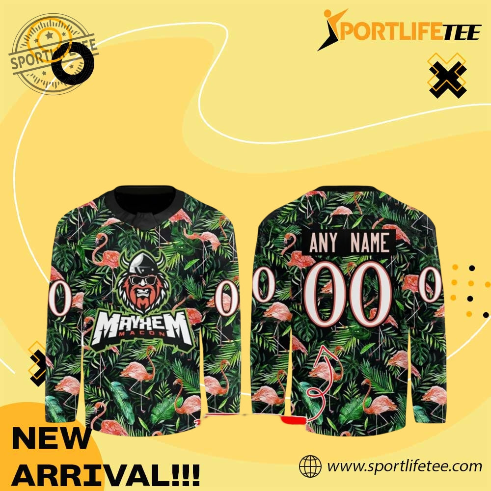 Macon Mayhem 2025 Margaritaville Night Limited Edition Hockey Jersey