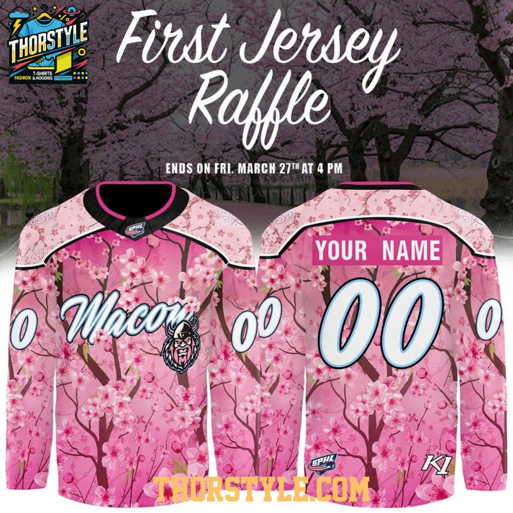 Macon Mayhem Cherry Blossom Day 2026 Personalized Hockey Jersey