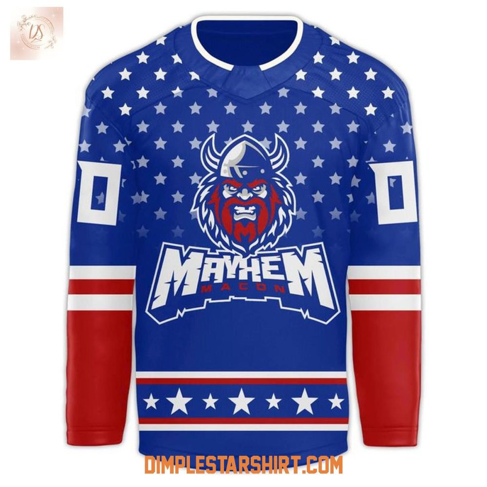 Macon Mayhem Military Night Salute To Service 2025 Jersey