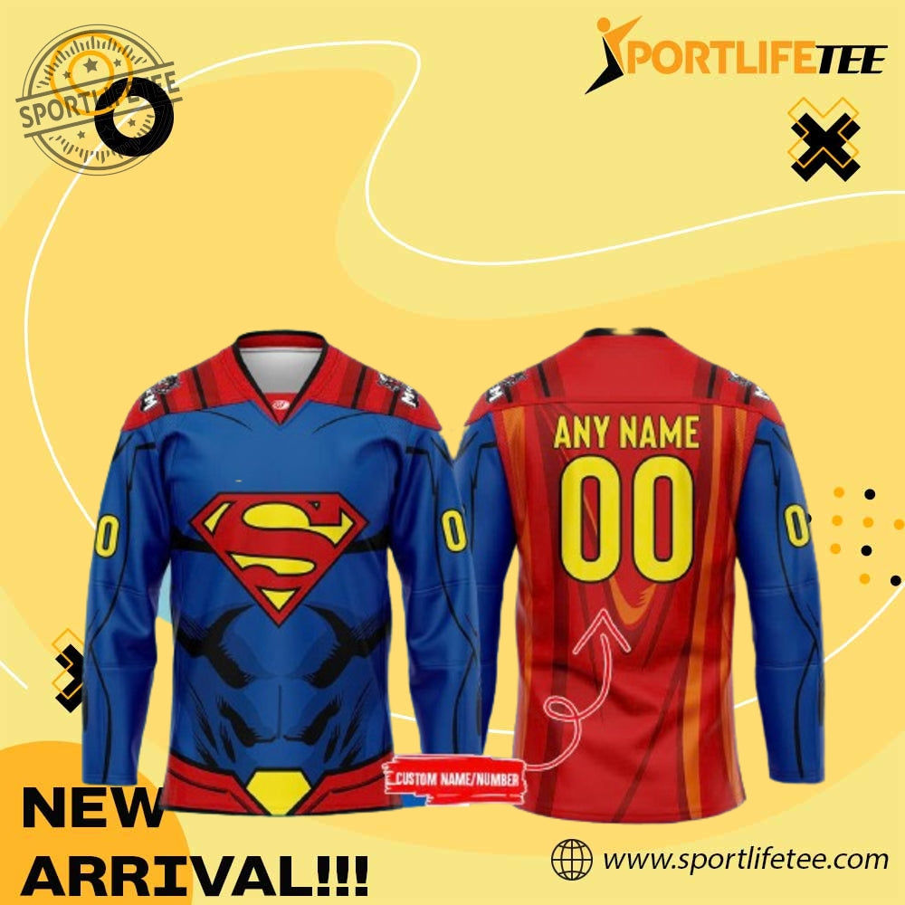 Macon Mayhem X Supper Man Personalized Hockey Jersey