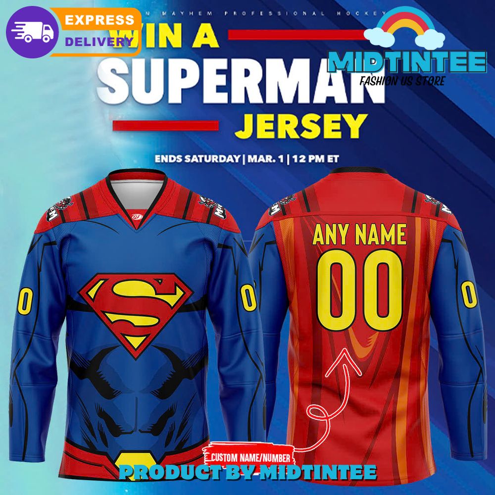 Macon Mayhem X Supper Man Hockey Jersey 2025