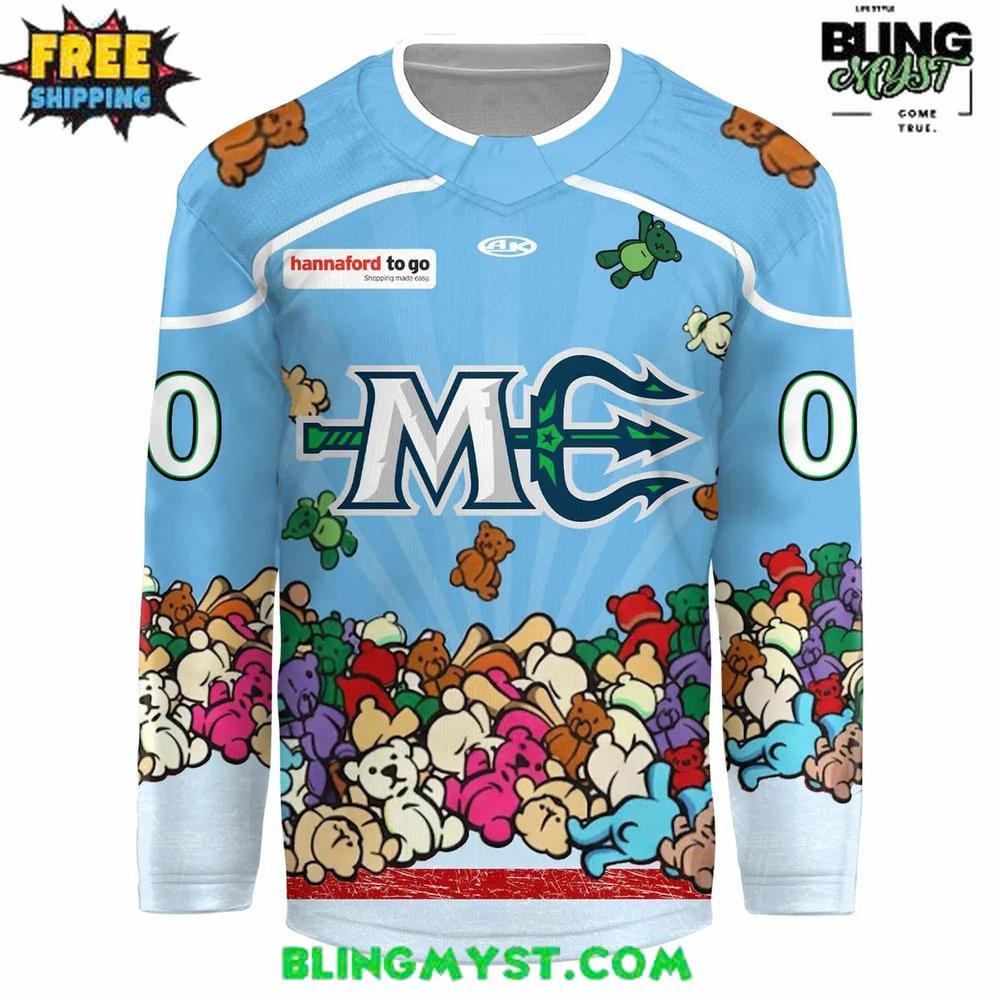 Maine Mariners Our Teddy Bear Toss 2025 Hockey Jersey