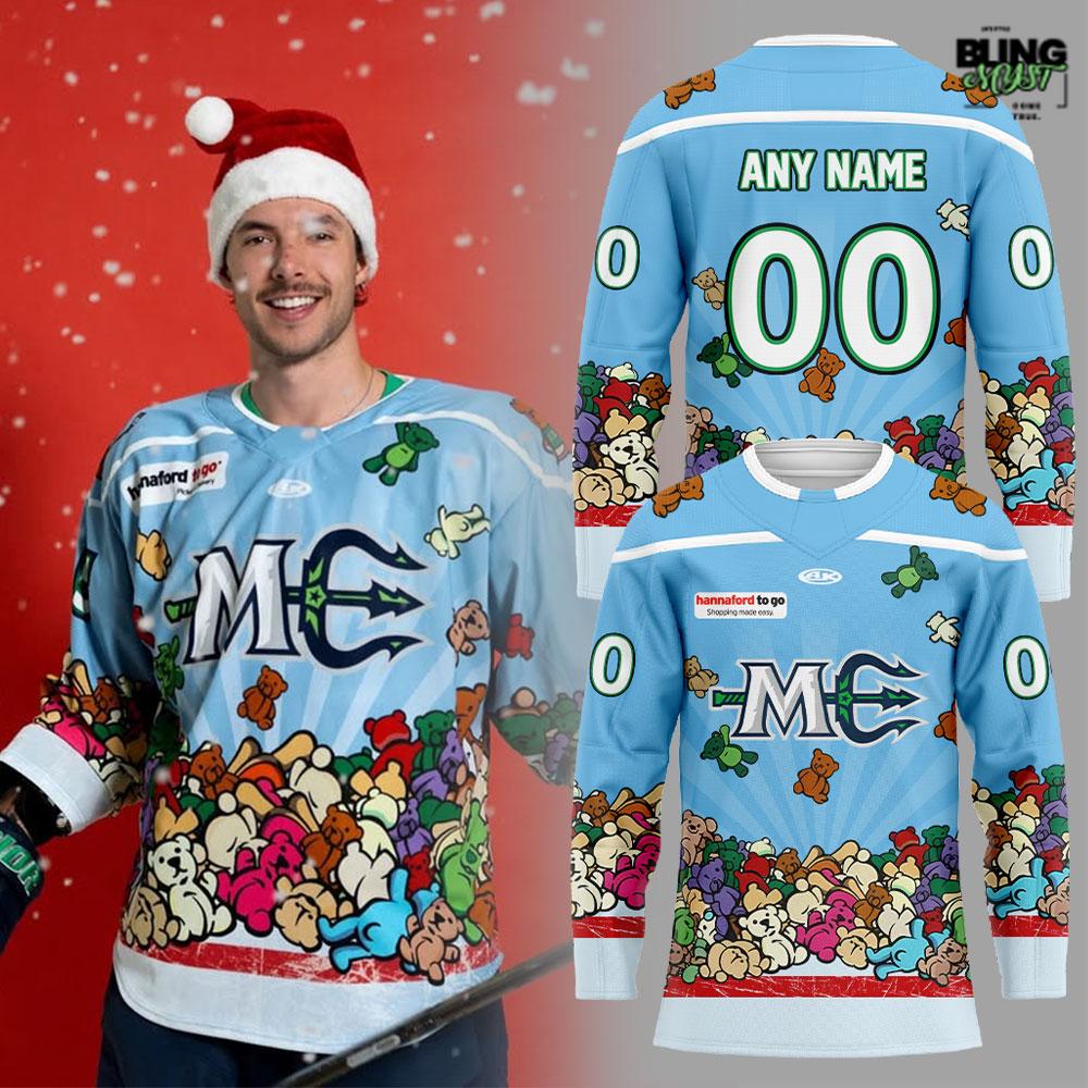 Maine Mariners Teddy Bear Toss Night Edition Hockey Jersey