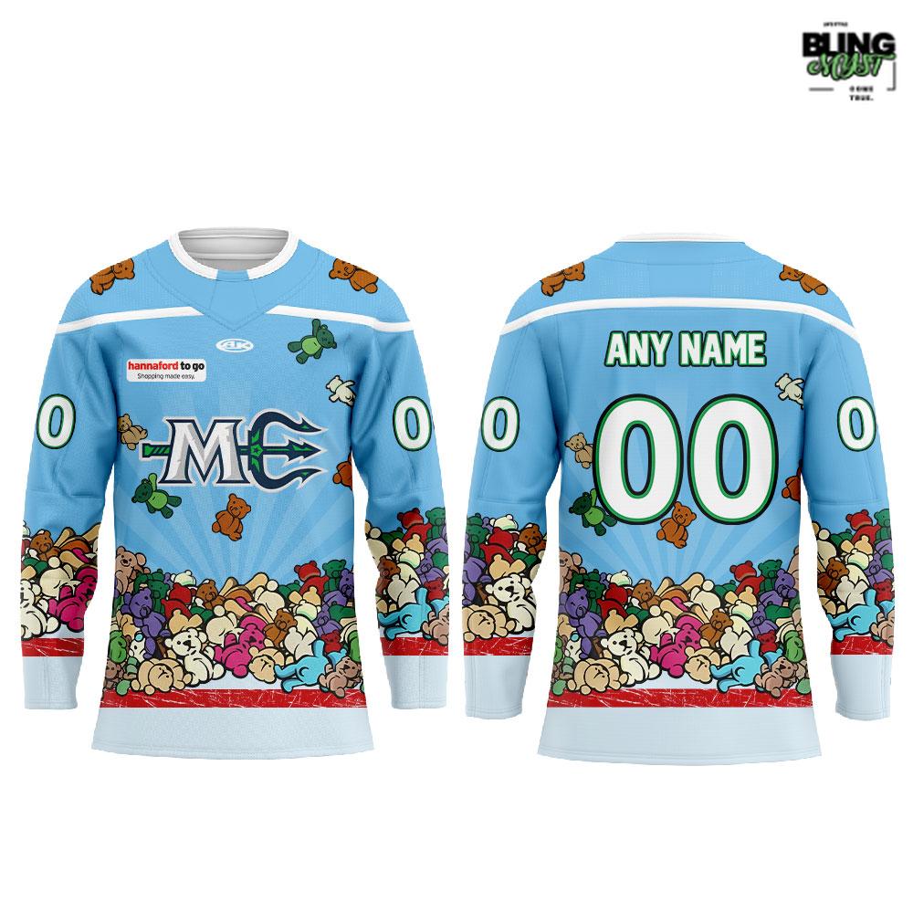 Maine Mariners Teddy Bear Toss Night Edition Hockey Jersey