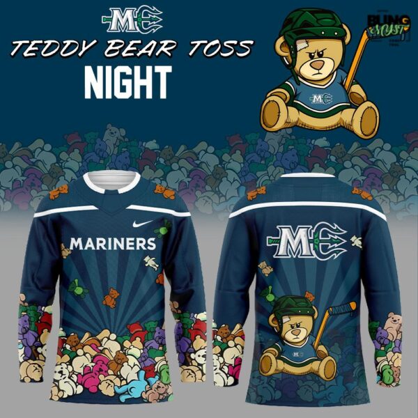 Maine Mariners Teddy Bear Toss Night Edition Hockey Jersey