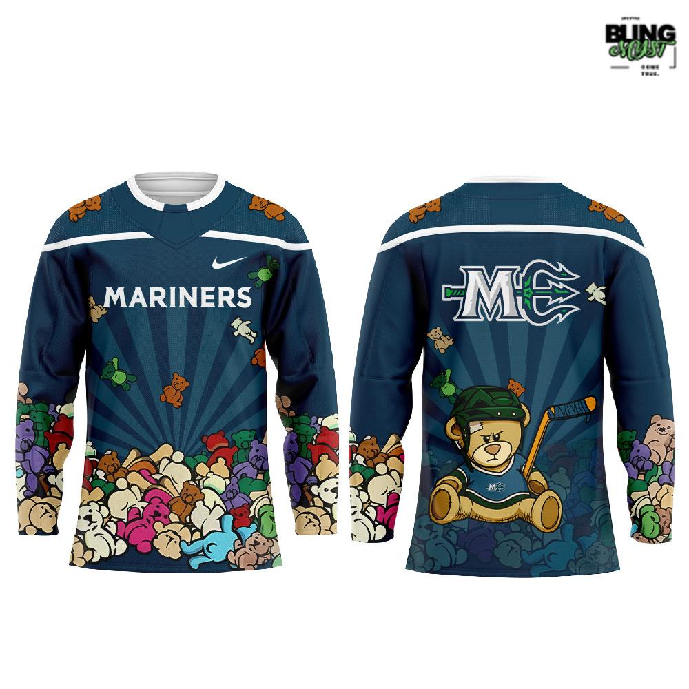 Maine Mariners Teddy Bear Toss Night Edition Hockey Jersey