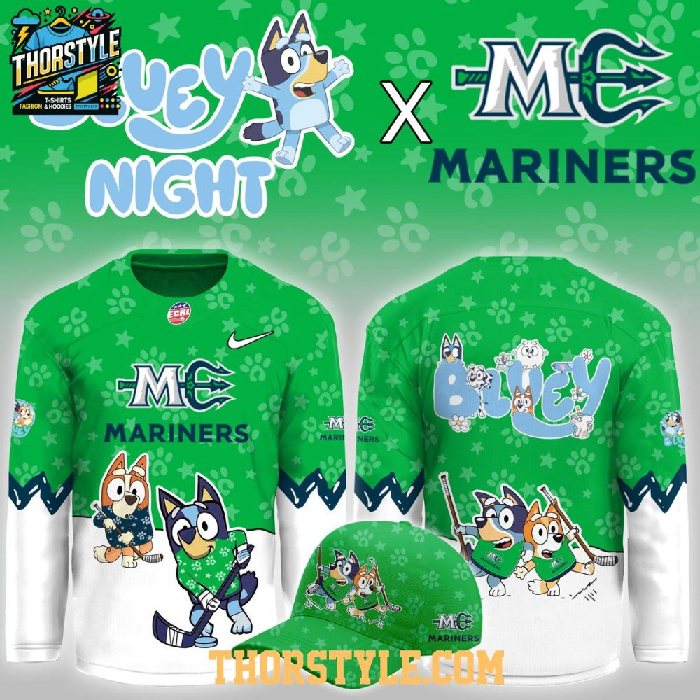 Maine Mariners X Bluey Game Night 2026 Hockey Jersey