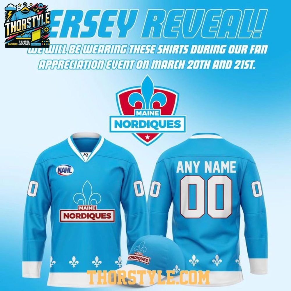 Maine Nordiques Powder Blue 2026 Personalized Hockey Jersey