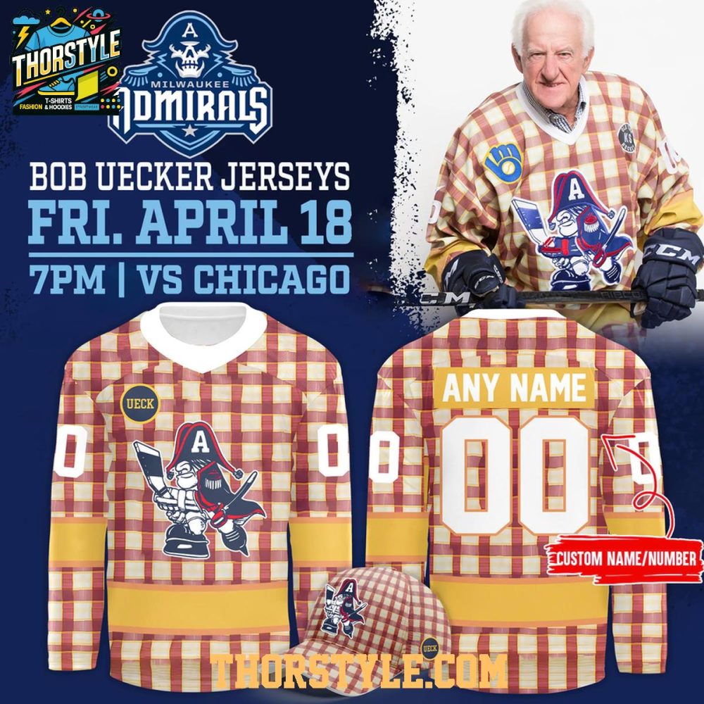 Milwaukee Admirals Bob Uecker 2026 Tribute Night Personalized Hockey Jersey