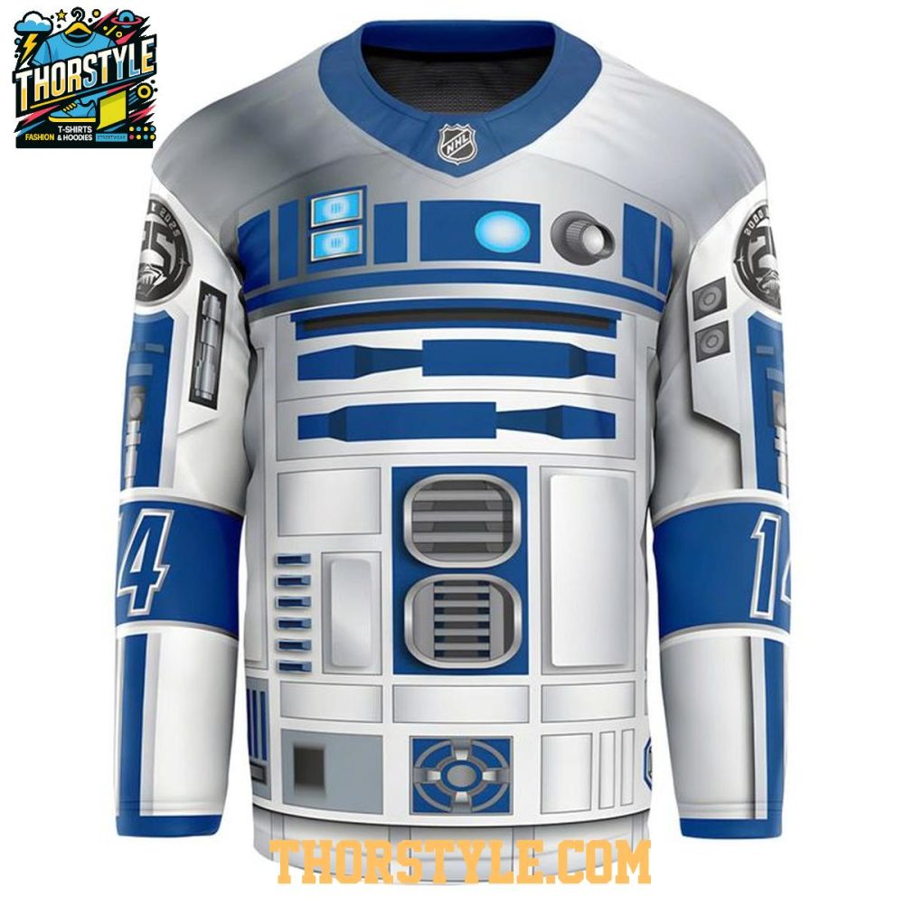 Minnesota Wild 2025 Star Wars Night Eriksson Ek R2-D2 Personalized Hockey Jersey