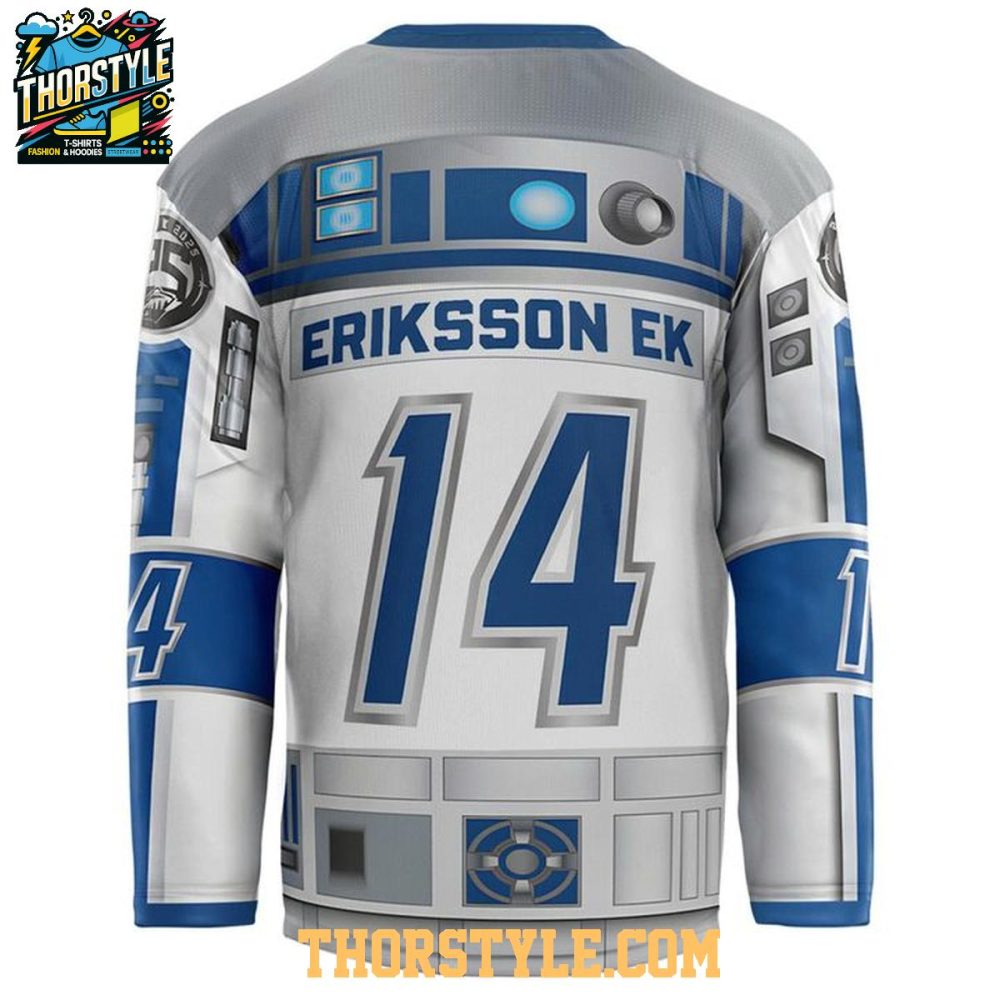 Minnesota Wild 2025 Star Wars Night Eriksson Ek R2-D2 Personalized Hockey Jersey