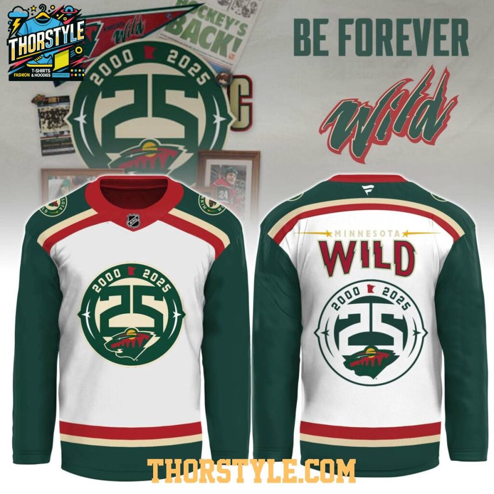Minnesota Wild 25Th Anniversary Heritage 2000-2025 Hockey Jersey