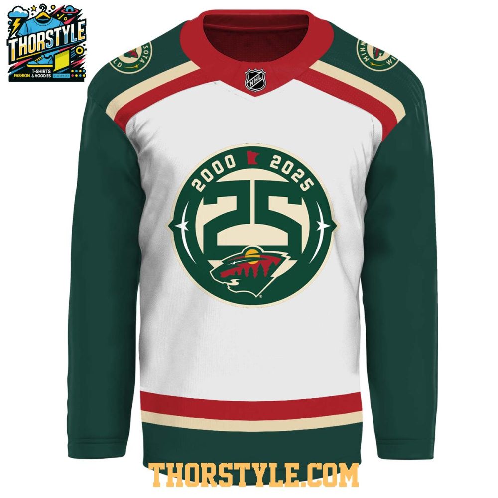 Minnesota Wild 25Th Anniversary Heritage 2000-2025 Hockey Jersey