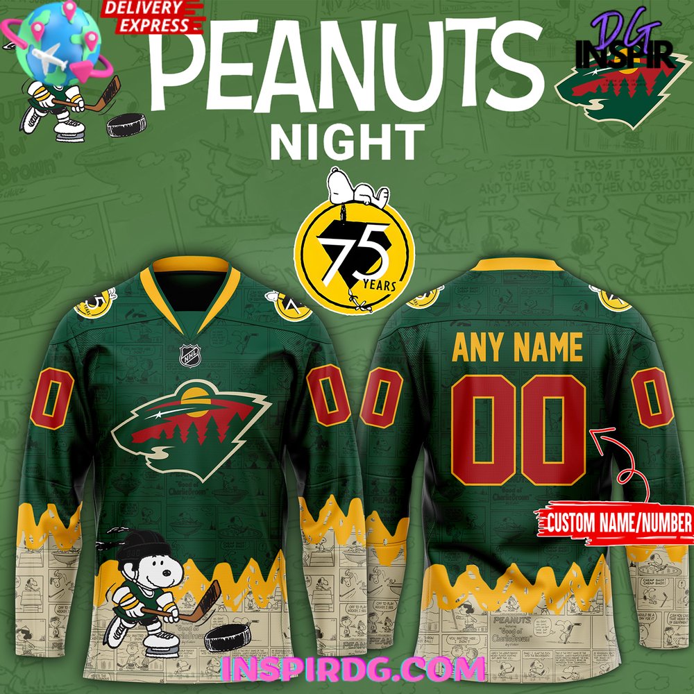 Minnesota Wild 75Th Anniversary Of Peanuts Jersey