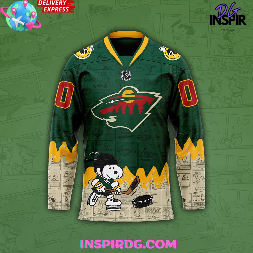 Minnesota Wild 75Th Anniversary Of Peanuts Jersey