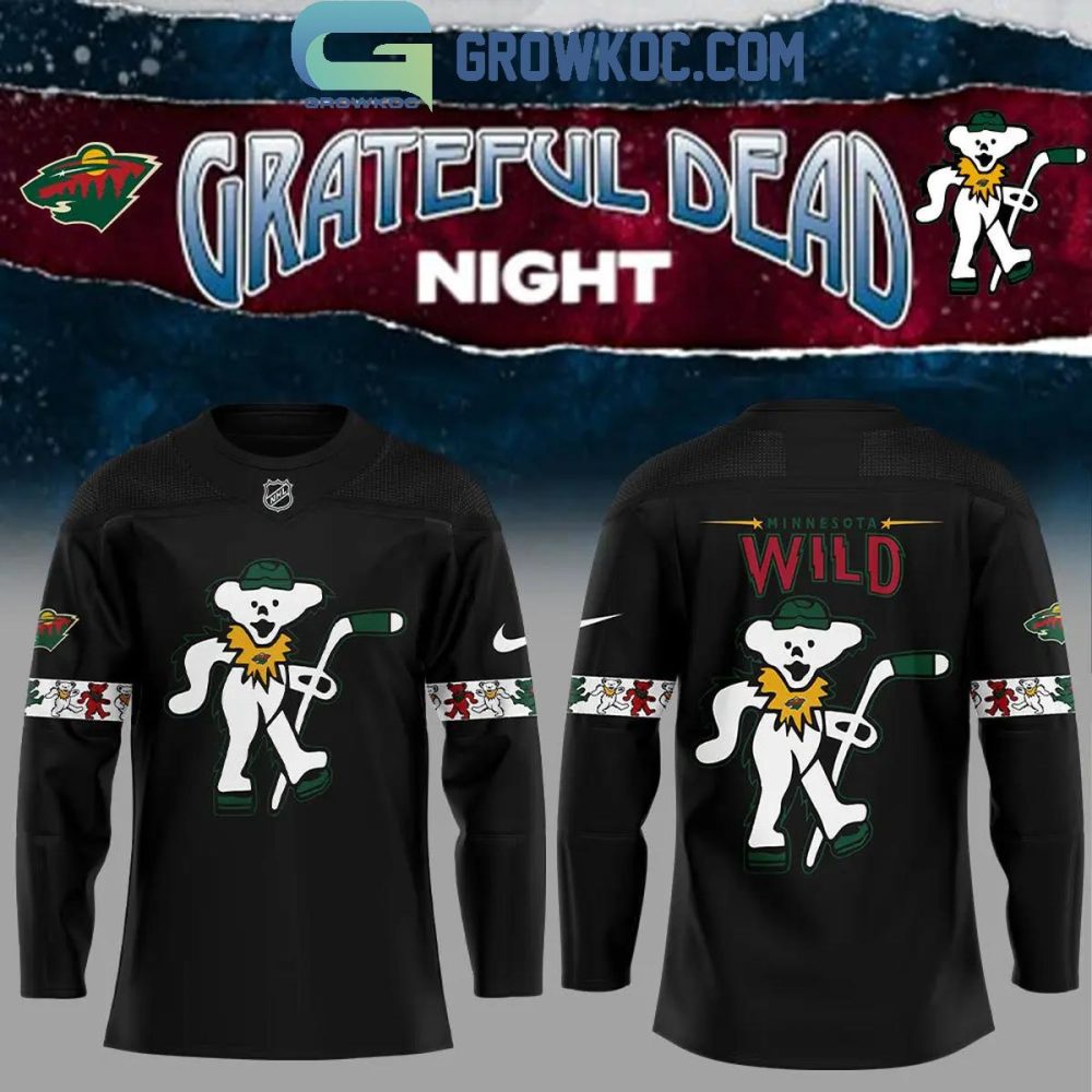 Minnesota Wild Celebrating The Memories Of Grateful Dead Night Hockey Jersey